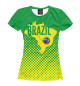 Женская Футболка Бразилия, артикул: FTO-235657-fut-1, фото 1